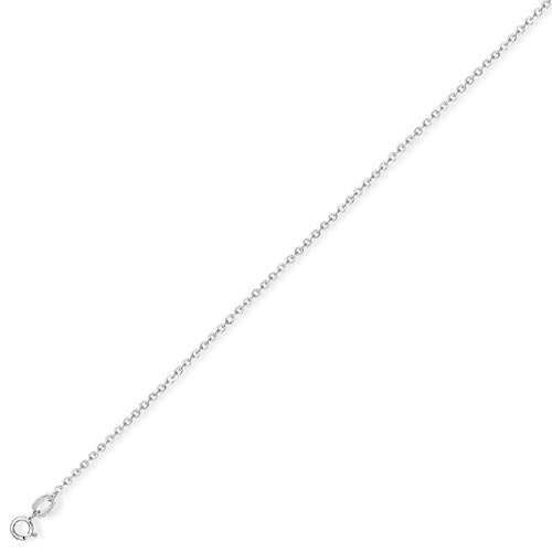 Gold Essentials 24 Inch Fine Trace Chain In 18 Carat White Gold