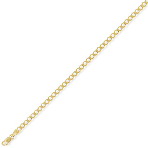Gold Essentials 7.25 inch Curb Bracelet In 9 Carat Yellow Gold