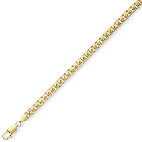 Gold Essentials 7.25 inch Diamond Cut Bombe Curb Bracelet In 9 Carat Yellow Gold