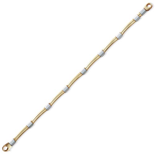 Gold Essentials 7.25 inch Fancy Bracelet In 9 Carat Yellow and White Gold