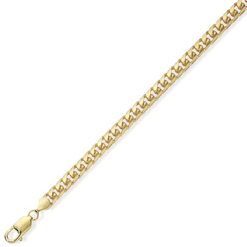 8.25 inch Bombe Curb Bracelet In 9 Carat Yellow Gold