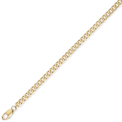 Gold Essentials 8.25 inch Premium Curb Bracelet In 9 Carat Yellow Gold
