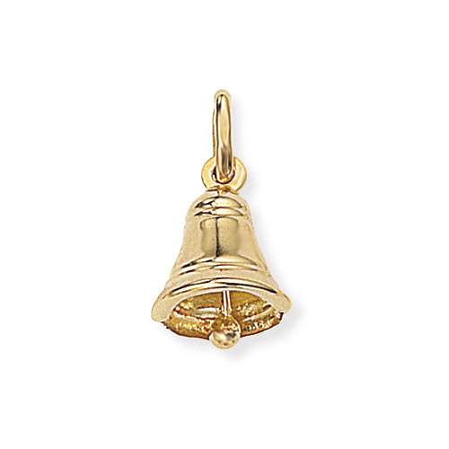 Gold Essentials Bell Charm Pendant In 9 Carat Yellow Gold