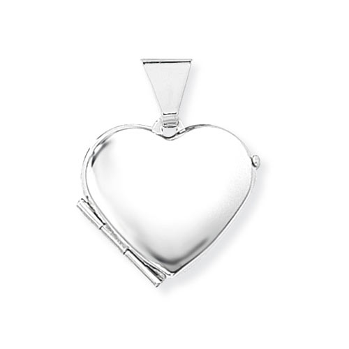 Heart Locket In 9 Carat White Gold