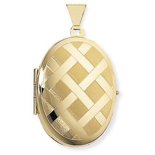 Oval Locket In 9 Carat Yellow Gold