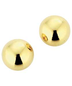 Gold Plated Silver 8mm Ball Stud Earrings