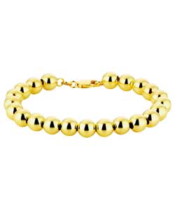 Gold Plated Silver 8mm Bead Bracelet
