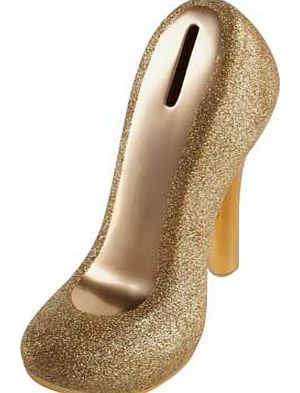 Gold Rush Glitter Shoe Money Box