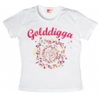 Golddigga Womens Chase 2 T-Shirt White