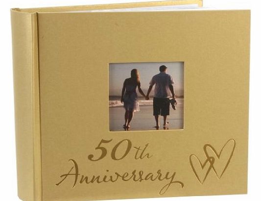 Golden 50th Wedding Anniversary Photo Album - New In Gift Box