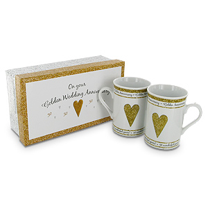 Golden Wedding Anniversary Mugs