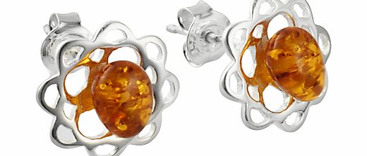 Goldmajor Amber and Silver Earrings