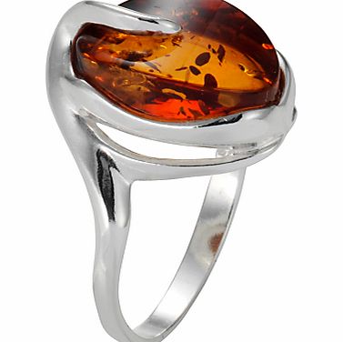 Goldmajor Silver Amber Ring