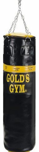 Golds Gym Leather Punch Bag - Black, 4ft