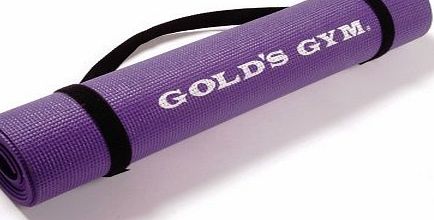Golds Gym Yoga Sticky Mat Purple with Carry Straps