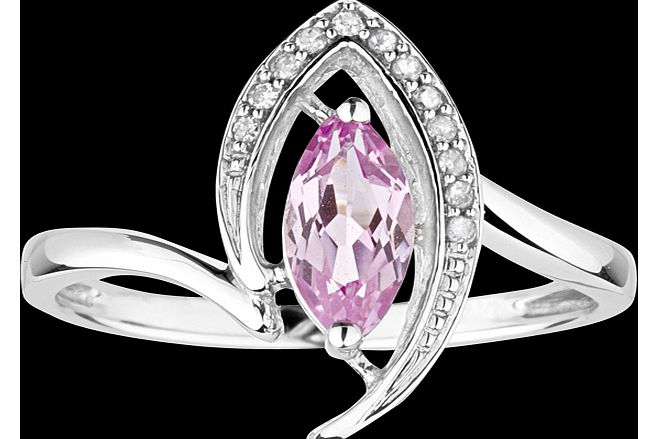 0.45 carat marquise cut created pink sapphire