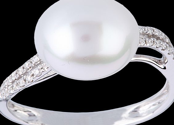 Goldsmiths 18ct White Gold 8.5-9mm Cultured Akoya Pearl and