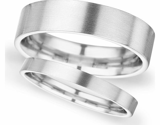 Goldsmiths 3mm D Shape Standard Matt Finished Wedding Ring
