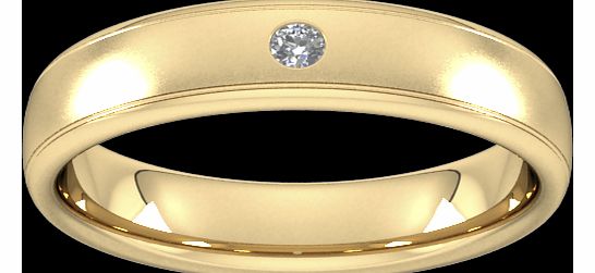 Goldsmiths 5mm Brilliant Cut Diamond Set Wedding Ring in 9