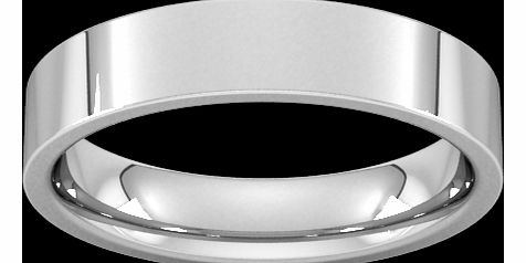 5mm Flat Court Heavy Wedding Ring in 18 Carat