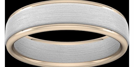 5mm Wedding Ring in 18 Carat White & Rose Gold -