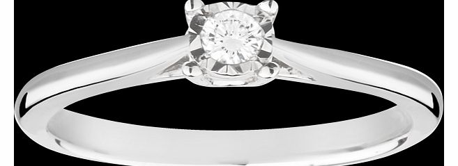 Goldsmiths Brilliant cut 0.08 carat solitaire diamond ring
