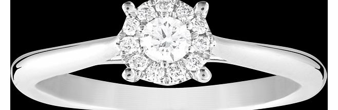 Goldsmiths Brilliant cut 0.20 carat solitaire diamond ring