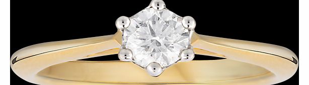 Goldsmiths Brilliant cut 0.25 carat diamond solitaire ring