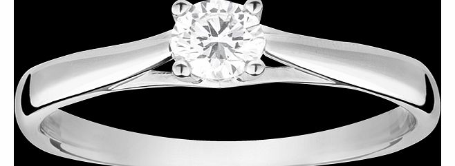 Goldsmiths Brilliant cut 0.25 carat solitaire diamond ring