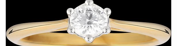Goldsmiths Brilliant cut 0.33 carat diamond solitaire ring