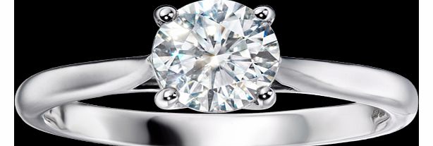 Goldsmiths Brilliant cut 1.00 carat diamond ring in 18