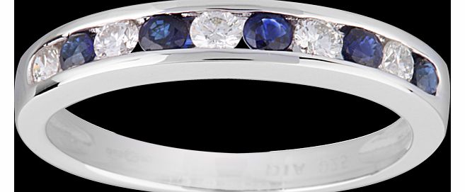 Goldsmiths Brilliant Cut Sapphire and Diamond Eternity Ring