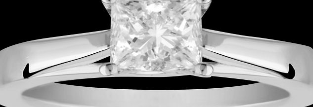 Goldsmiths Canadian Ice princess cut 1.00 carat solitaire