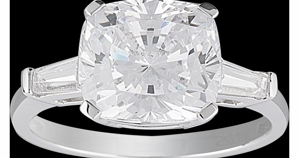 Goldsmiths Cushion Cut Cubic Zirconia Cocktail Ring in