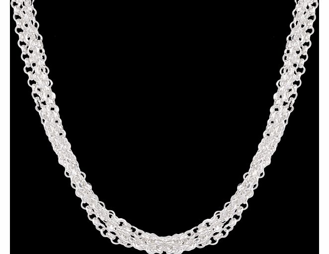Italian Silver 5 Strand Belcher Necklace