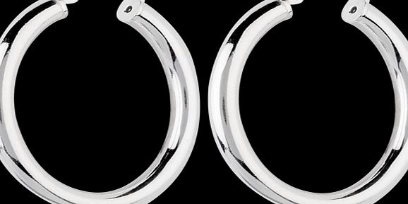 Goldsmiths Italian Silver Large Hoop Earrings