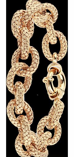 Goldsmiths Italian Silver Yellow Gold Plated Woven Link