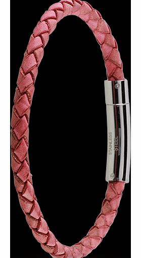 Goldsmiths Pink Leather Bracelet