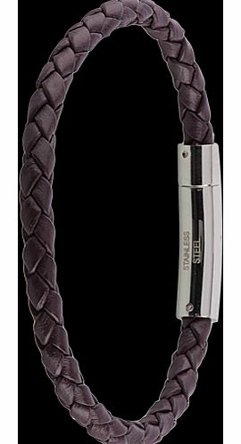 Goldsmiths Purple Leather Bracelet