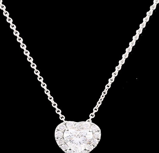Goldsmiths Silver Cubic Zirconia Heart Pendant