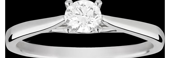 Goldsmiths Solitaire Brilliant Cut 0.33 Carat Diamond Ring