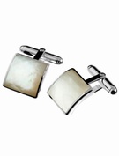 Goldsmiths Sterling Silver Mother of Pearl Cufflinks