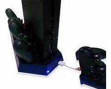 Goliton Dual cooling fan console stand charging stand for PS4 - Black