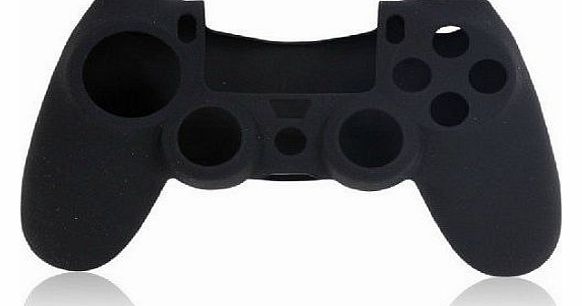 Silicone rubber skin cover protective case for Playstation 4 PS4 Controller-Black