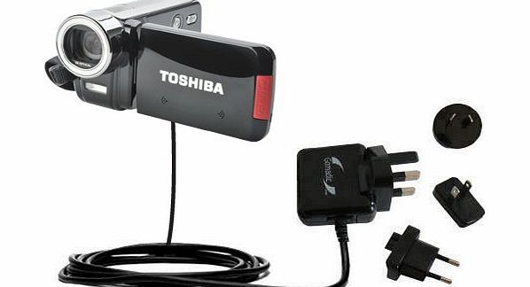 Gomadic Advanced Toshiba CAMILEO H30 HD Camcorder compatible International Wall AC 2A Charger - Powerful 10W charging, built with Gomadic Brand TipExchange Technology, for worldwide use