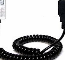 Gomadic Coiled Power Hot Sync USB Cable suitable for the Netgear Skype Phone SPH101 with both data and charge features - Uses Gomadic TipExchange Technology