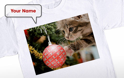 Christmas Kitten - Personalised T-Shirt