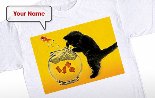 Fishing - Personalised Cat T-Shirt