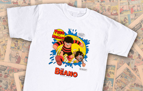 Personalised Beano Dennis and Gnasher T-shirt