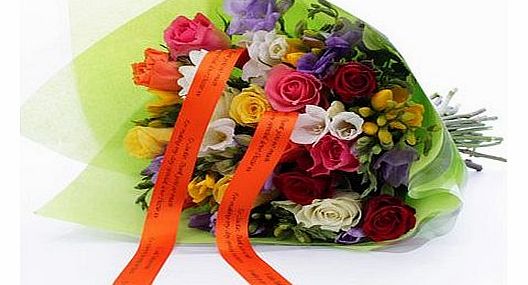 GoneDigging Personalised Rose and Freesia Bouquet